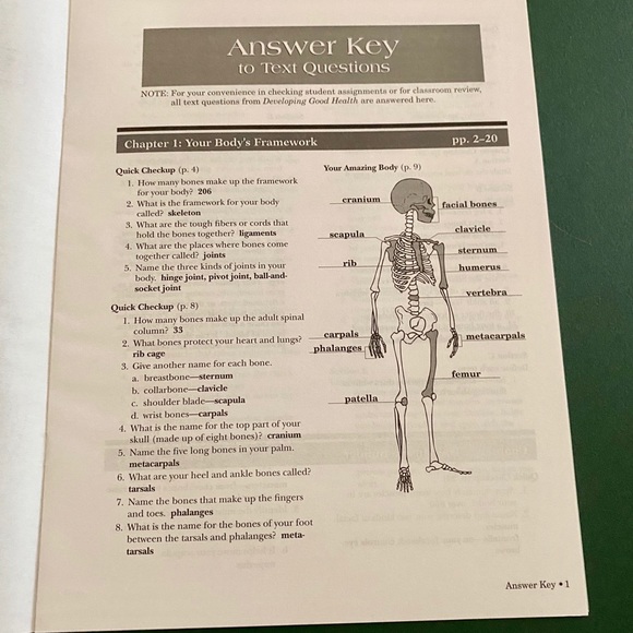 Abeka 4th grade Health and Science Teacher Keys - Picture 7 of 7